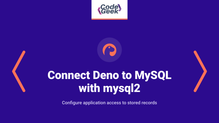 Connect Deno to MySQL with mysql2
