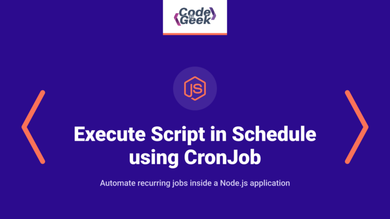 Execute Script in Schedule using CronJob in Nodejs | Node Scheduler