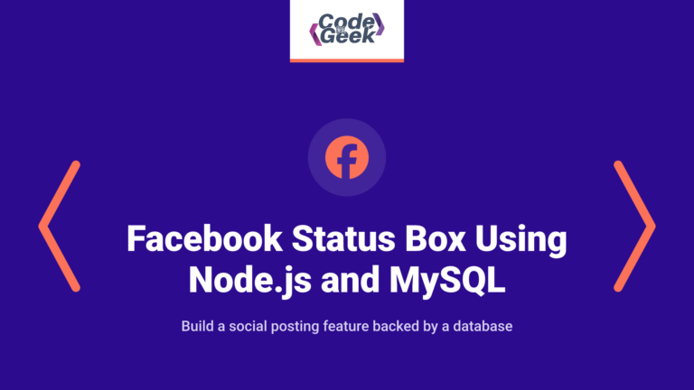 Facebook Status Box using Node.js and MySQL