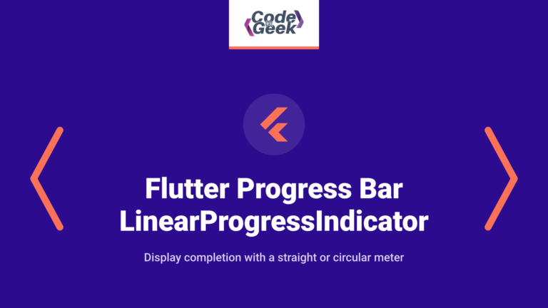 Flutter Progress Bar: LinearProgressIndicator & CircularProgressIndicator