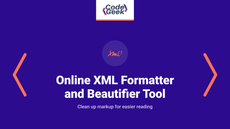 Free Online XML Formatter and Beautifier Tool