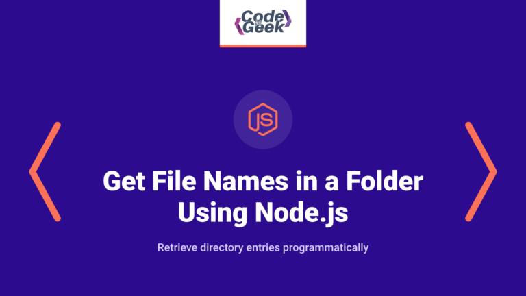 Get a List of File Names in a Folder Using Node.js: A Step-by-Step Guide