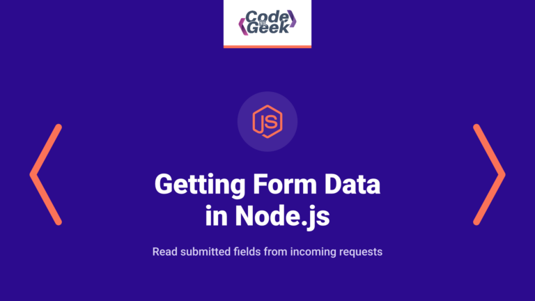 Getting Form Data in Node.js