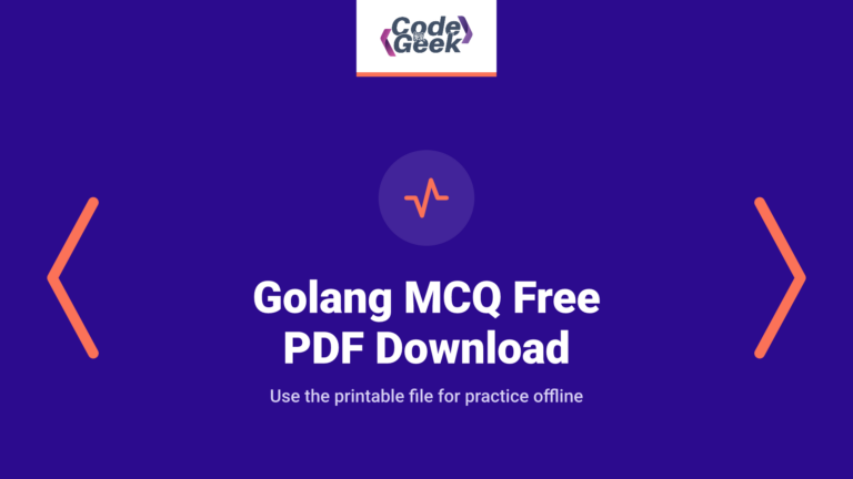 Top 100 Golang MCQ [Free PDF Download]