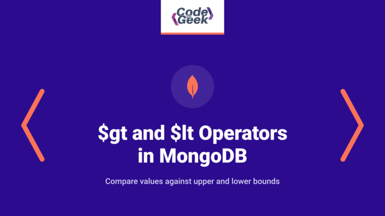 $gt and $lt Operators in MongoDB: Basic Guide