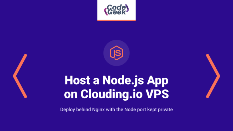 Host a Node.js App on Clouding.io VPS