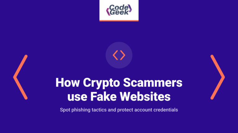 How Crypto Scammers use Fake Websites