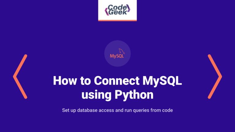 How to Connect MySQL using Python