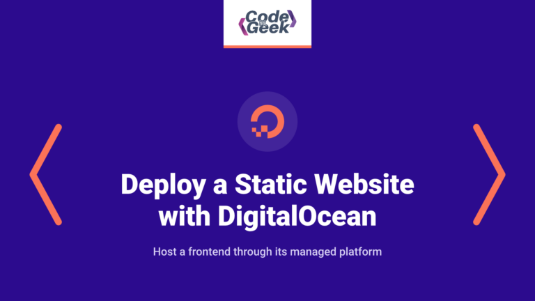 How To Deploy a Static Website to the Cloud with DigitalOcean App Platform