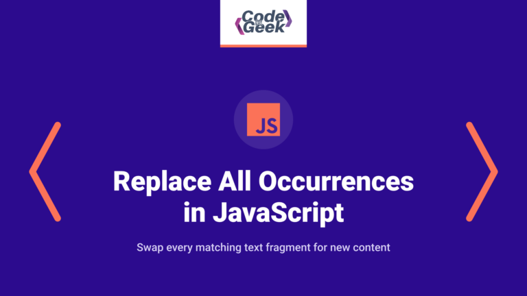 How to Replace All Occurrences of a String in JavaScript