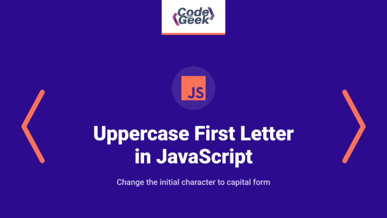 How to Uppercase the First Letter of a String Using JavaScript