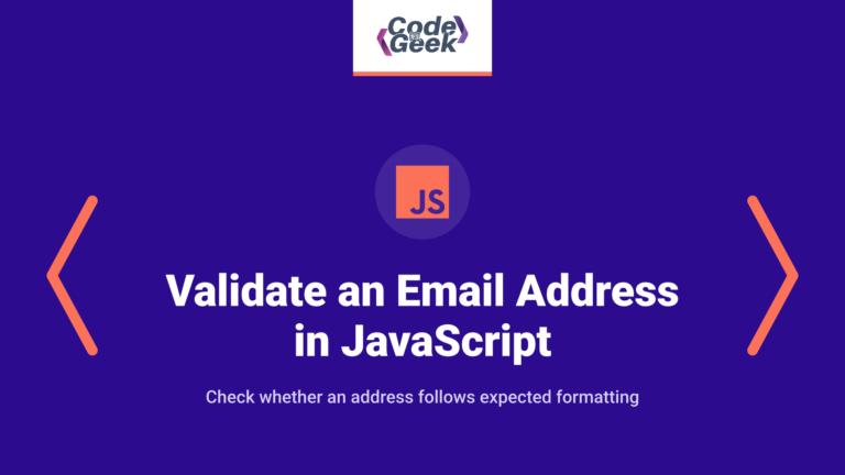 How to Validate an Email Address in JavaScript
