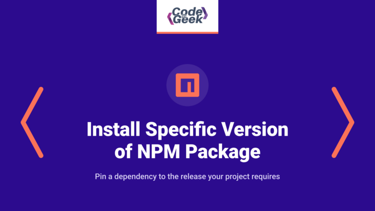 How to Install Specific Version of NPM Package