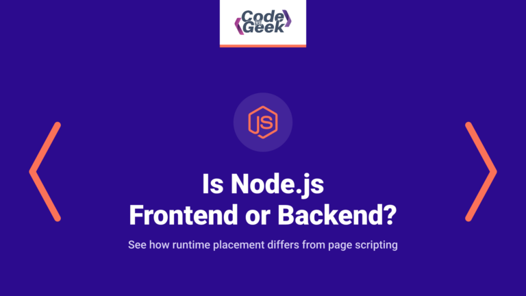 Is Node.js Frontend or Backend?