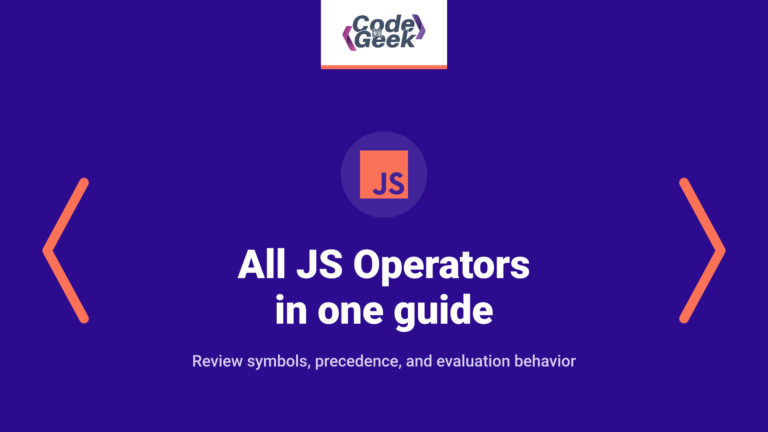 All JS Operators in one guide