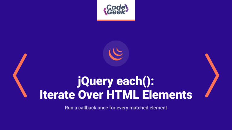 jQuery each() Method: Easily Iterate Over HTML Elements