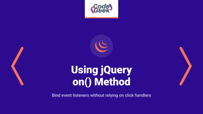 Using jQuery on() Method as an Alternative to JavaScript click()