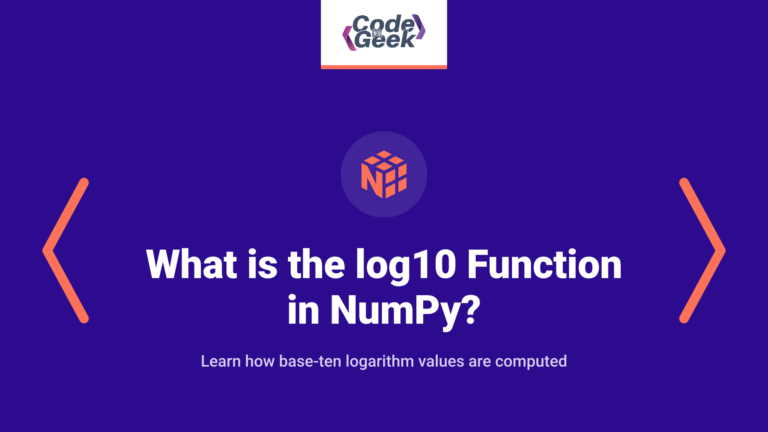 What is the log10 Function in NumPy?