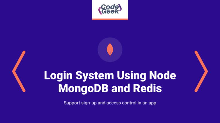Login and Registration System Using Node MongoDB and Redis