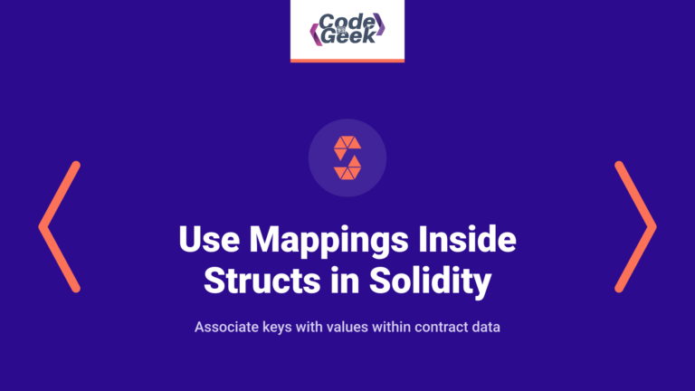 How to Use Mappings Inside Structs in Solidity