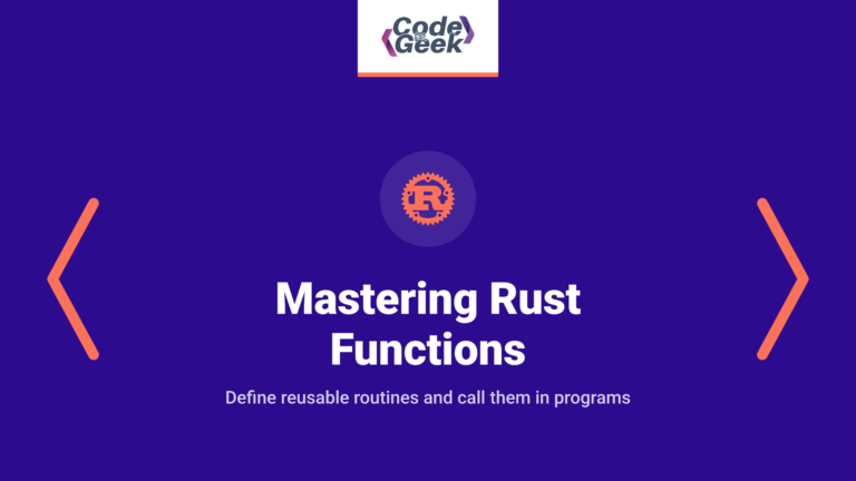 Mastering Rust Functions (For Beginners)