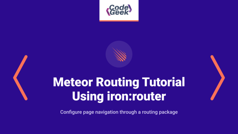 Meteor Routing tutorial using iron:router