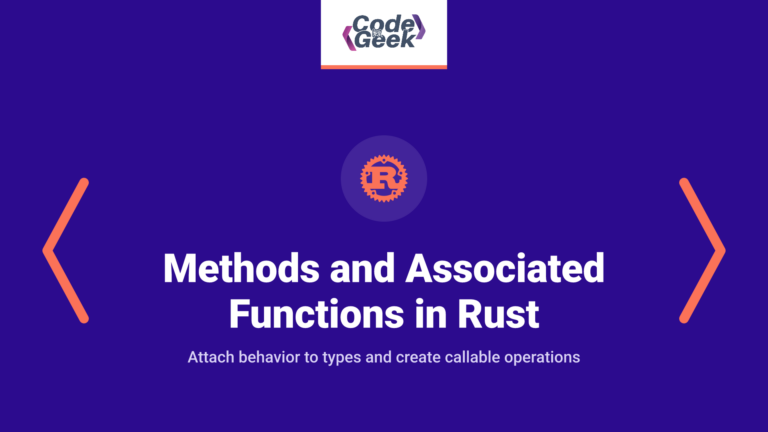 Methods and Associated Functions in Rust
