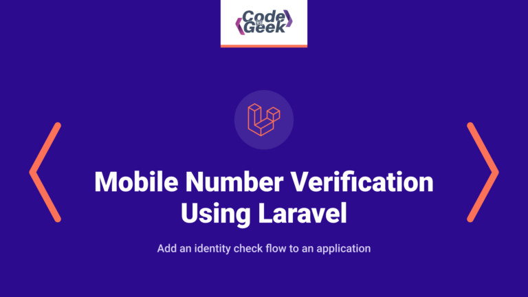 Mobile number verification using Laravel