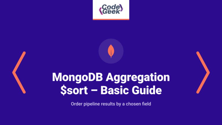 MongoDB Aggregation $sort – Basic Guide