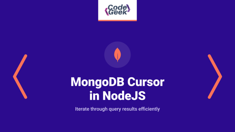 MongoDB Cursor in NodeJS