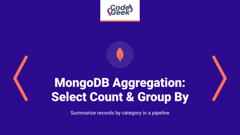 MongoDB Aggregation: Select Count & Group By