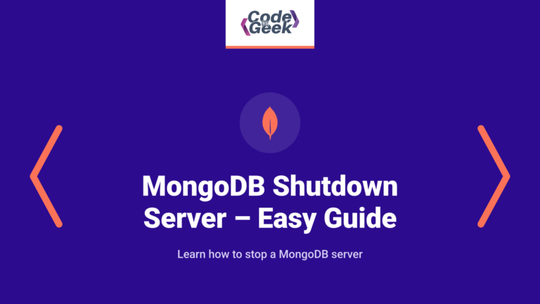 MongoDB Shutdown Server – Easy Guide