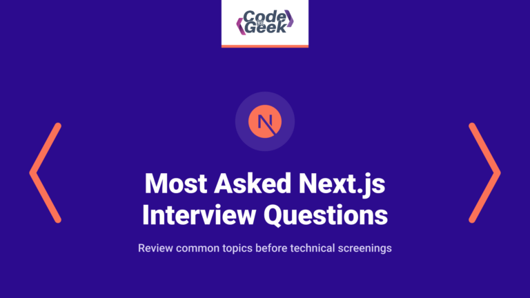 50 Most Asked Next.js Interview Questions for 2026