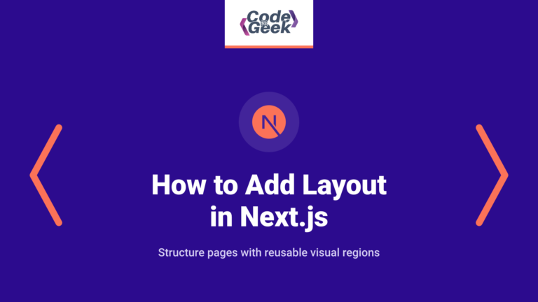 How to Add Layout in Next.js