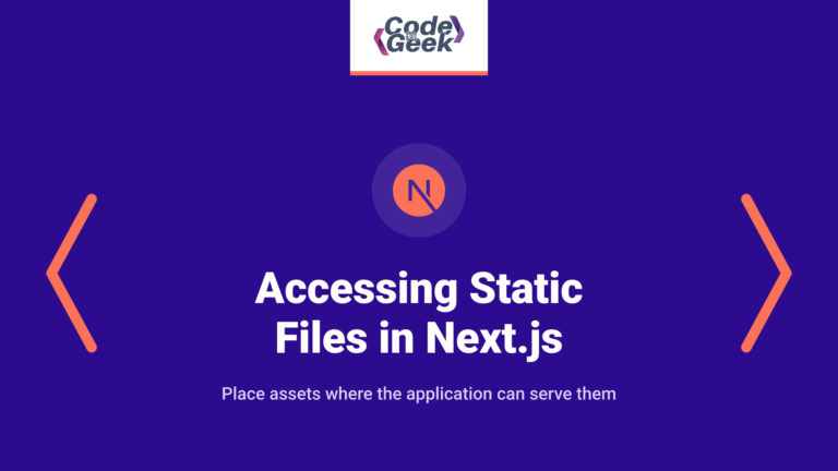 Storing and Accessing Static Files in Next.js (With Examples)