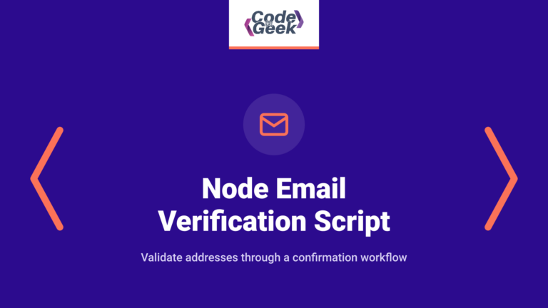 Node Email Verification Script