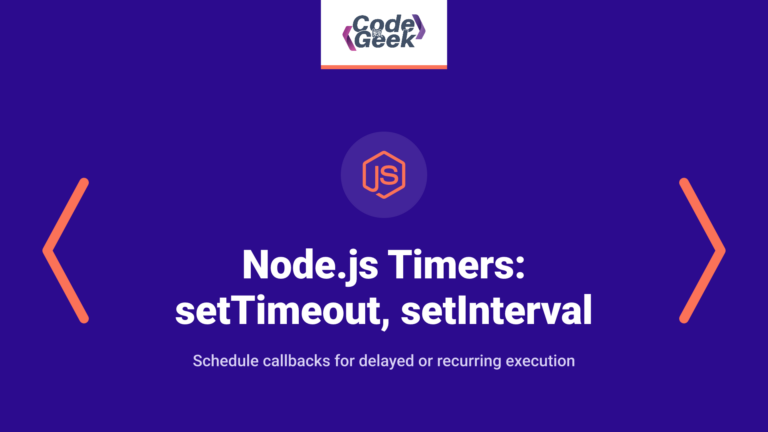 Node.js Timers Module: setTimeout, setInterval, setImmediate