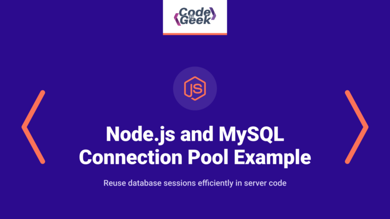 Node.js and MySQL Connection Pool Example