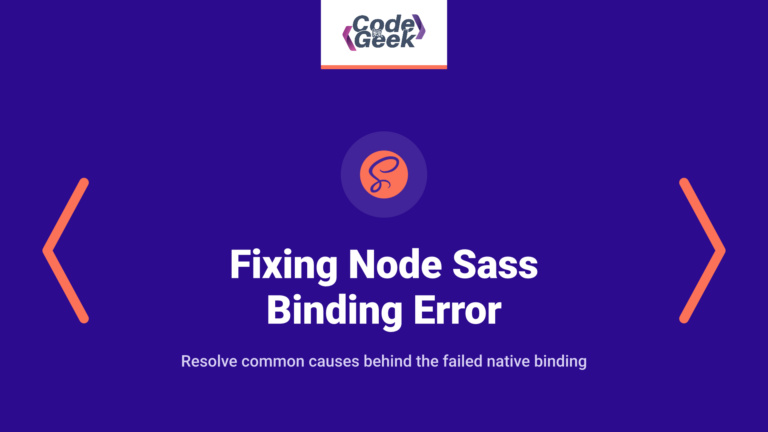 Fixing Node Sass Binding Error: Causes and Solutions