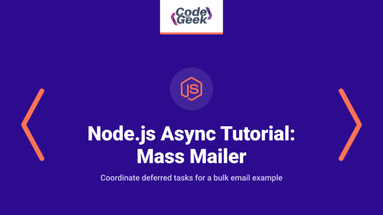 Node.js async tutorial – Mass Mailer example