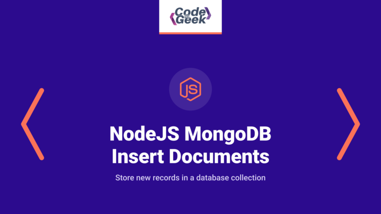 NodeJS MongoDB Insert
