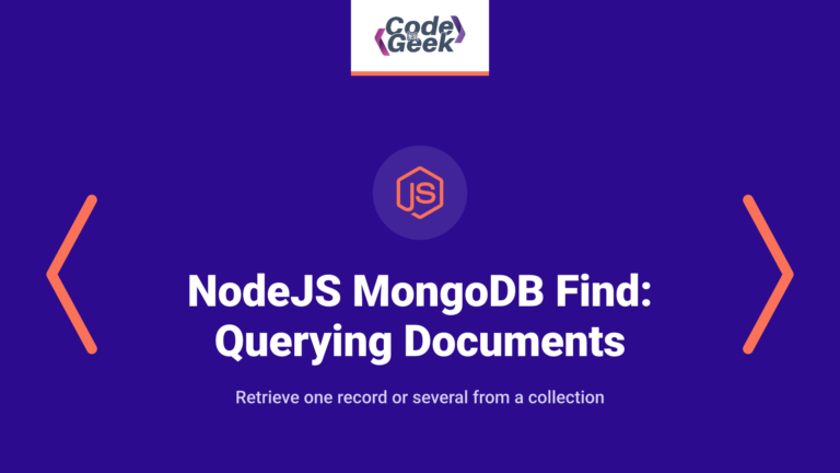 NodeJS MongoDB Find: Querying Single and Multiple Documents