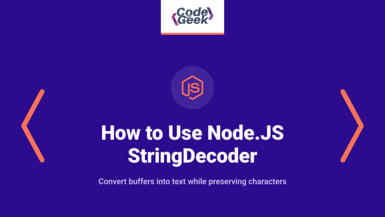 How to Use Node.JS StringDecoder