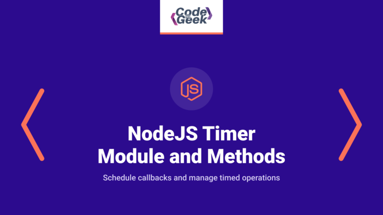 NodeJS Timer Module and Methods to Know