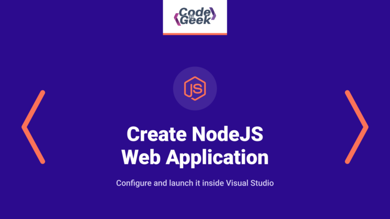 Create NodeJS Web Application In Visual Studio