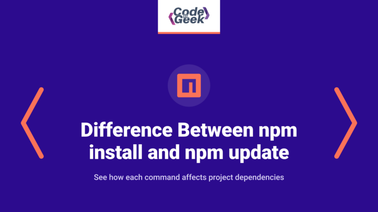 Difference Between npm install and npm update in Node.js