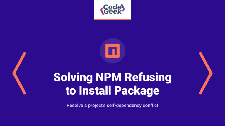 Solving NPM Refusing to Install Package as a Dependency of Itself Error