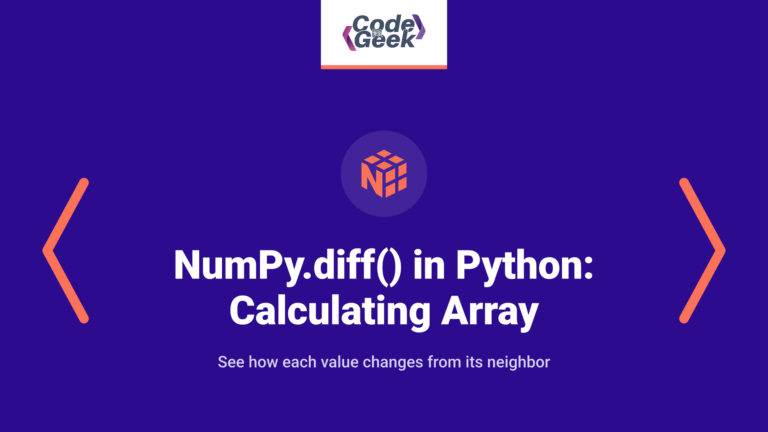 NumPy.diff() in Python: Calculating Array Differences