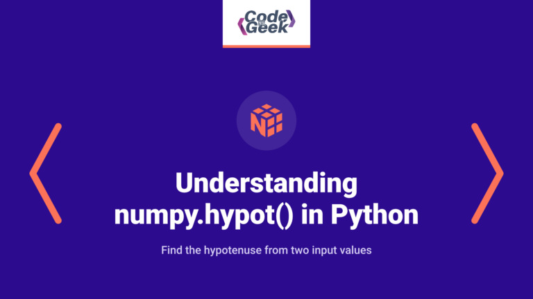Understanding numpy.hypot() in Python