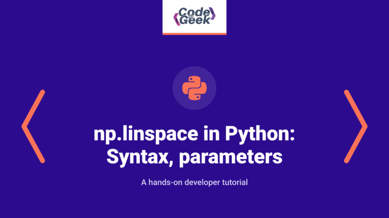 np.linspace in Python: Syntax, parameters and examples